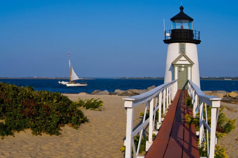 The beautiful Brant Point Lighthouses is one of the best cape cod lighthouses to see this summer