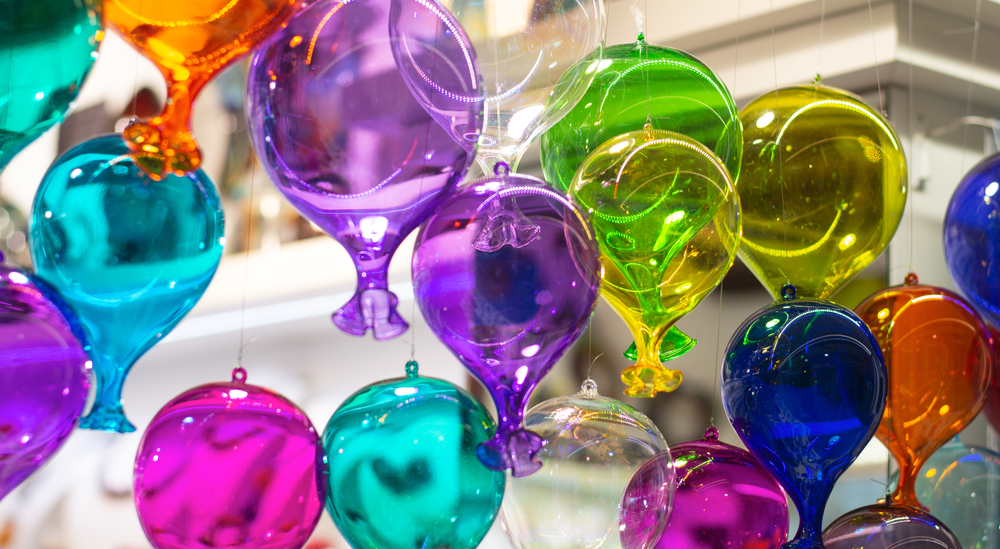 Visit the Sandwich Glass Museum while you visit Cape Cod and stay at our Cape Cod Lodging. These glass balloons are festive and colorful.