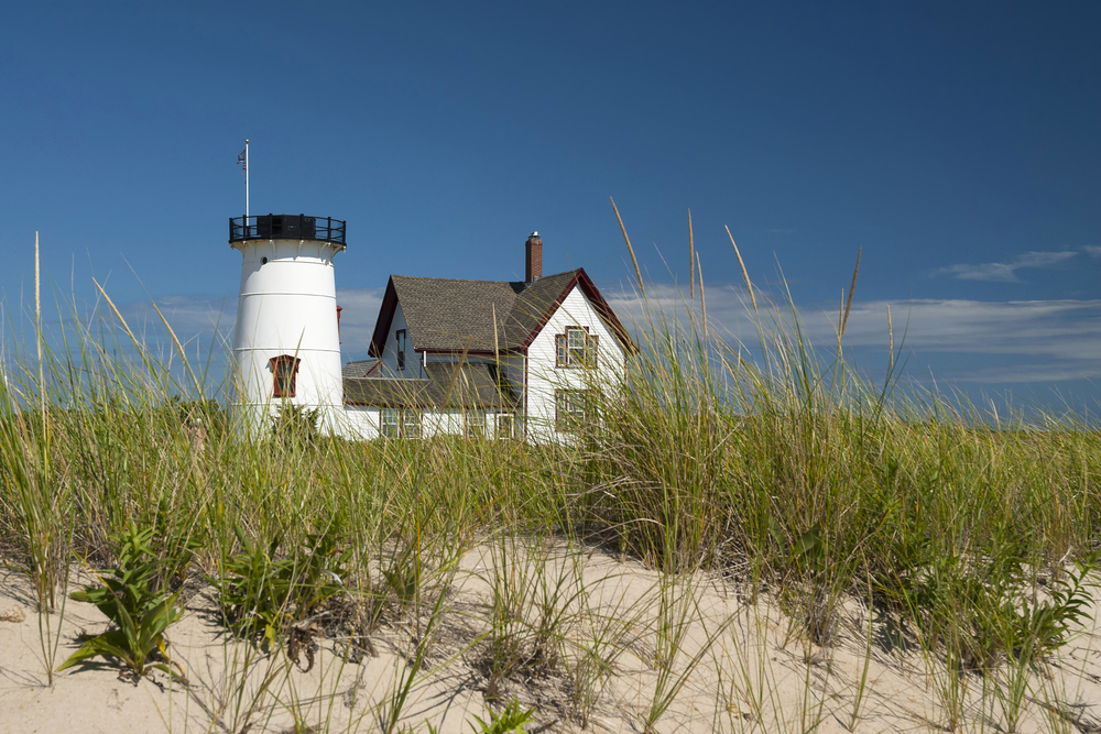Visiting the Stage Harbor Lighthouse is one of the fun things to do on romantic New England getaways.