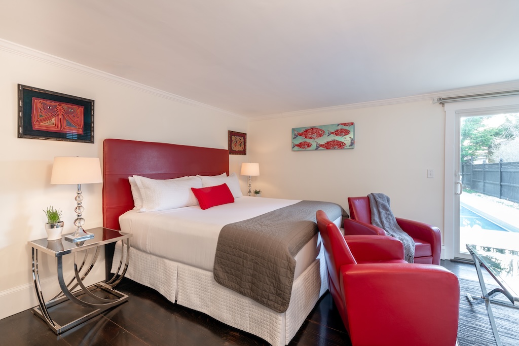 Stay at the best Cape Cod Bed and Breakfast and enjoy luxurious accommodations like a king sized bed and plush furniture.
